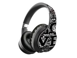 Auscultadores Over Ear Prata JL-EIGHT Bluetooth Preto
