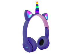 Auscultadores Bluetooth JLTRUM J47 (Over Ear - Roxo)