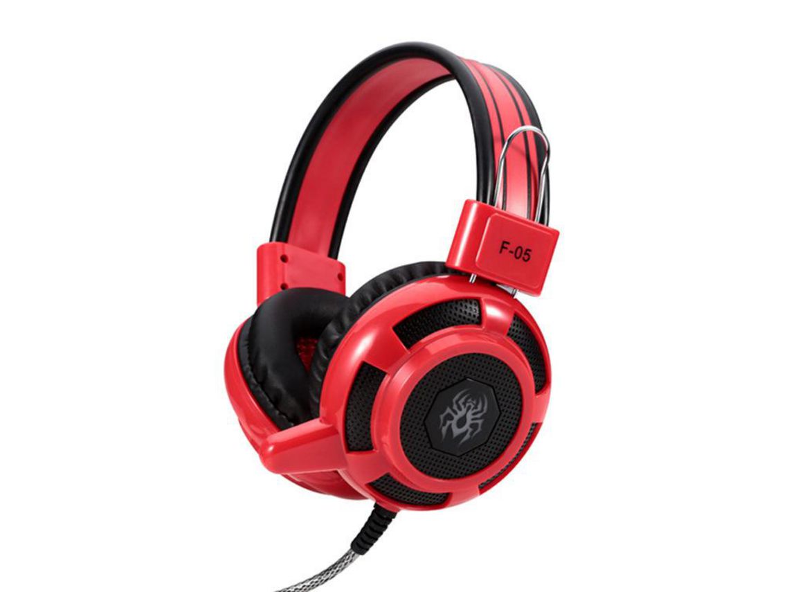 Auscultadores Over Ear JL-EIGHT Bluetooth Vermelho