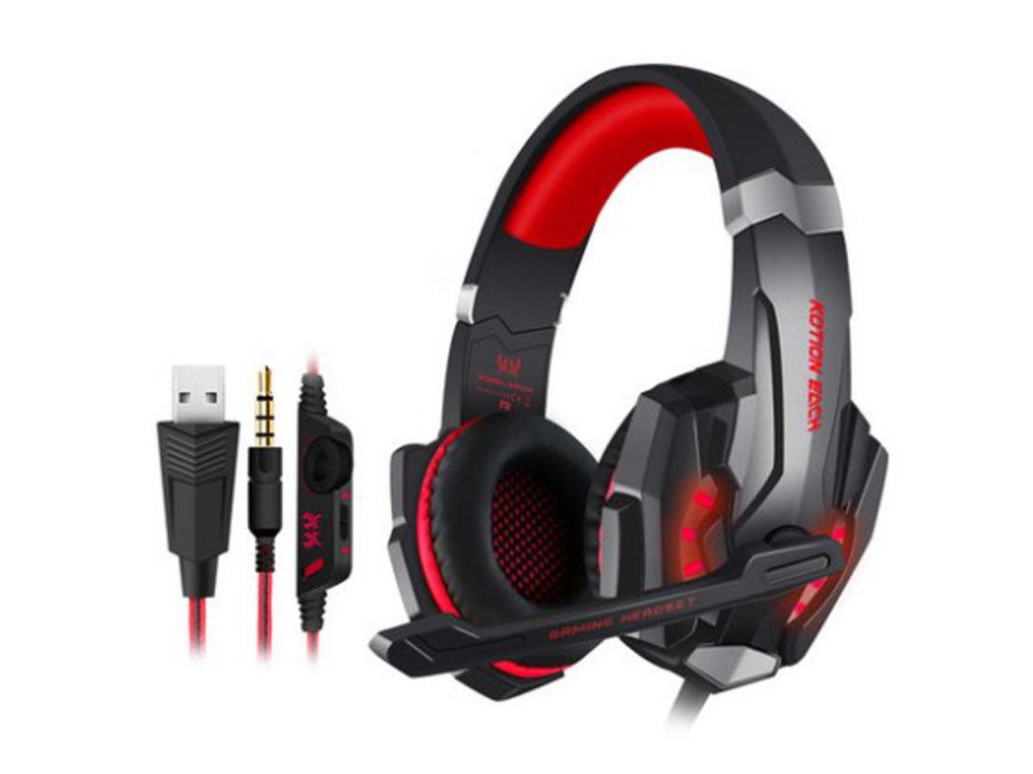 Auriculares Bluetooth  NANA G9000 (Over Ear - Microfone - Vermelho)