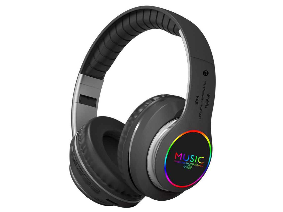 Auscultadores Over Ear JL-EIGHT Bluetooth Preto