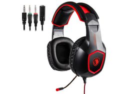 Auriculares Bluetooth NANA SA818 (Over Ear - preto vermelho)