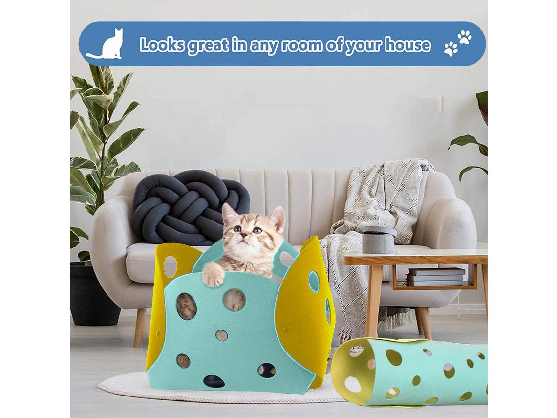 Dobrável gato túneis tubo interativo brinquedos peep buraco cama casa tubo  labirinto barraca de jogo para cães coelho filhote cachorro grandes gatos  furões - AliExpress