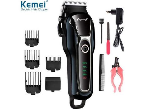 Máquina de Cortar Cabelo Profissional para Cães 100-240 V Máquina de Cortar Cabelo Recarregável para Gatos KEMEI