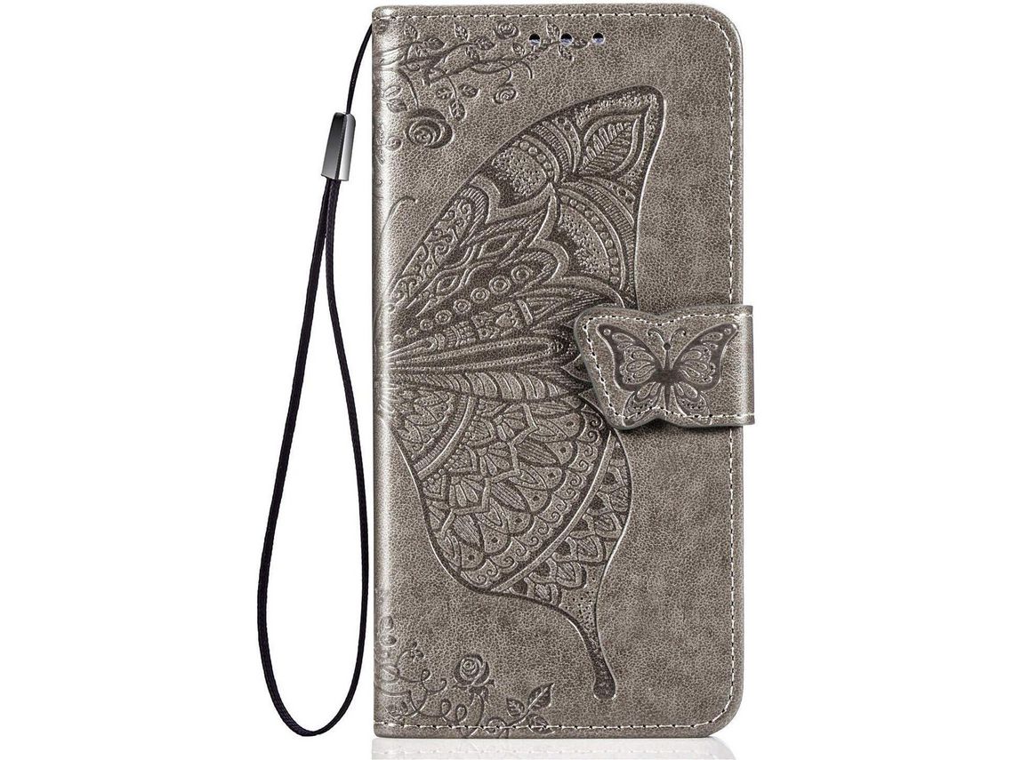 Capa Fólio para Samsung HONGWE. com Porta-Cartões Castanho