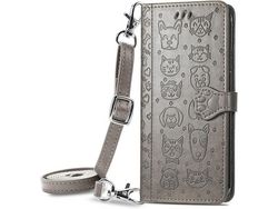 Capa para Samsung Galaxy A22 5G HONGWE. Pele Sintética Castanho