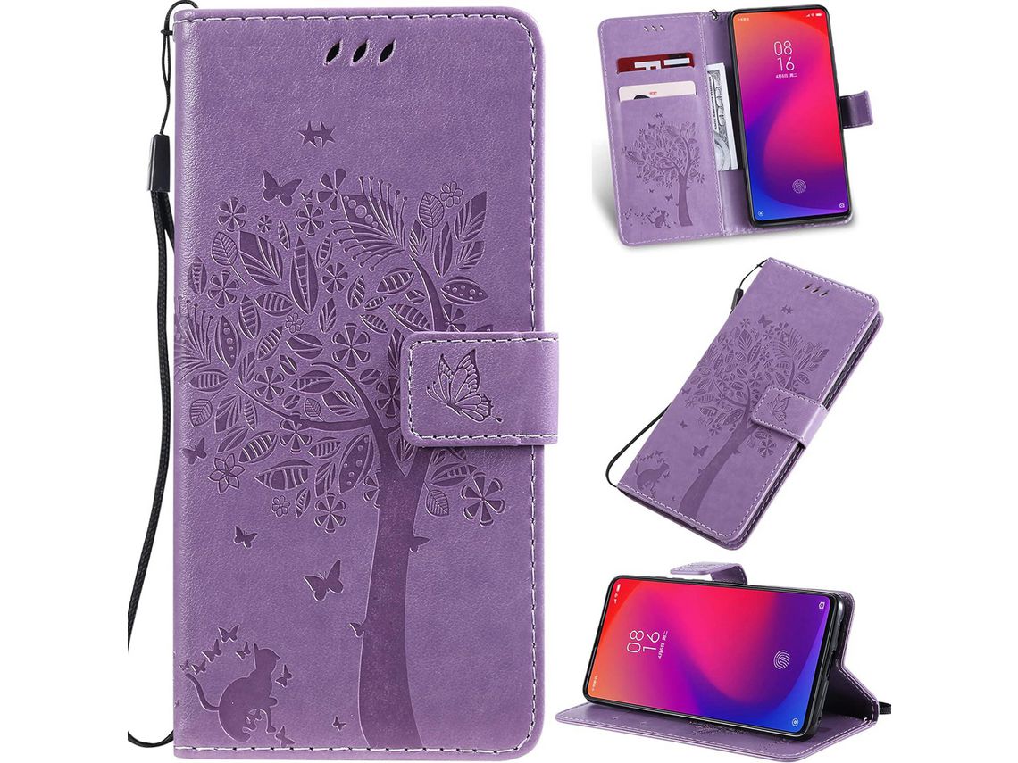 Capa Fólio para Samsung Galaxy A30 HONGWE. Pele Castanho