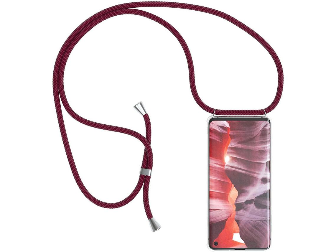 Capa com Cordão para Realme 7 Pro HONGWE. Silicone Transparente