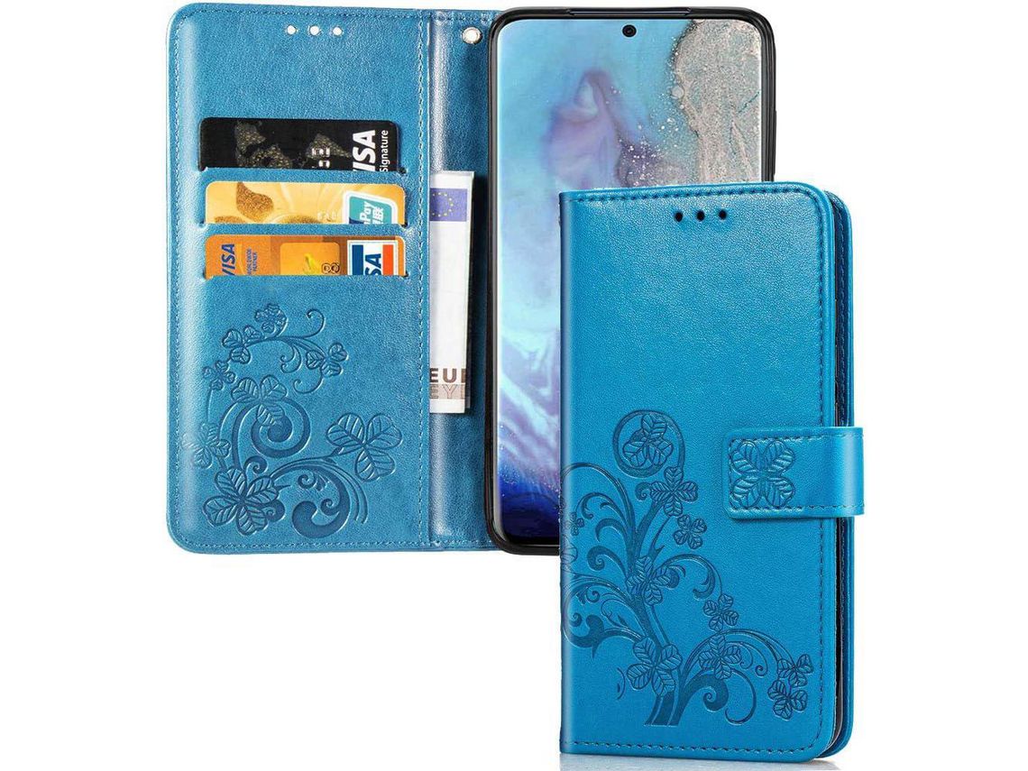 Capa Fólio para Samsung Galaxy A42 5G HONGWE. Pele Magnética Castanho