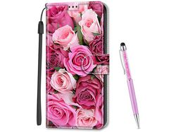 Capa Fólio para Huawei P10 Lite HONGWE. com Porta-Cartões Multicor