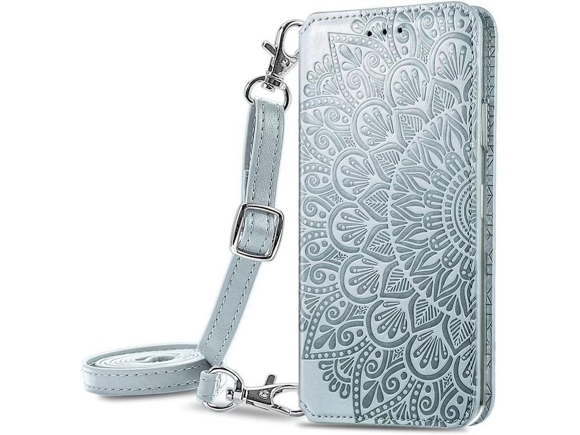 Capa Fólio com Cordão para Xiaomi 12 Pro HONGWE. Pele Sintética Premium Multicor