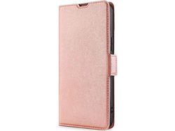 Capa Fólio para Xiaomi Poco M5S Pro HONGWE. Magnética com Porta-Cartões Premium Rosa