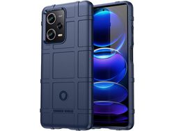 Capa para Xiaomi Poco X5 Pro HONGWE. Pele Sintética Anti-Choque Azul