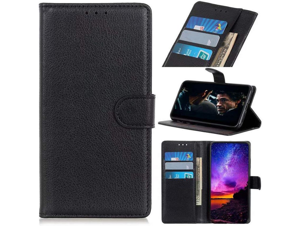 Capa Fólio para Samsung HONGWE. Silicone Anti-Choque Preto