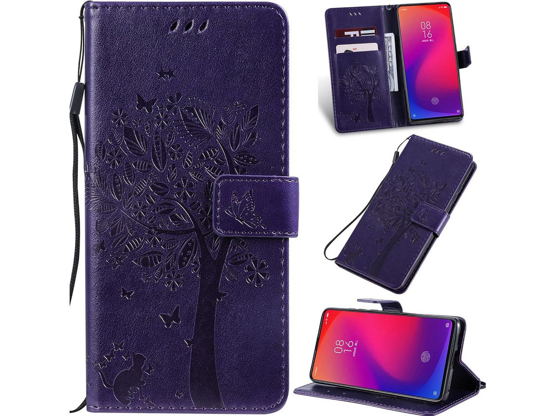 Capa Fólio para Samsung Galaxy A30 HONGWE. Pele Castanho