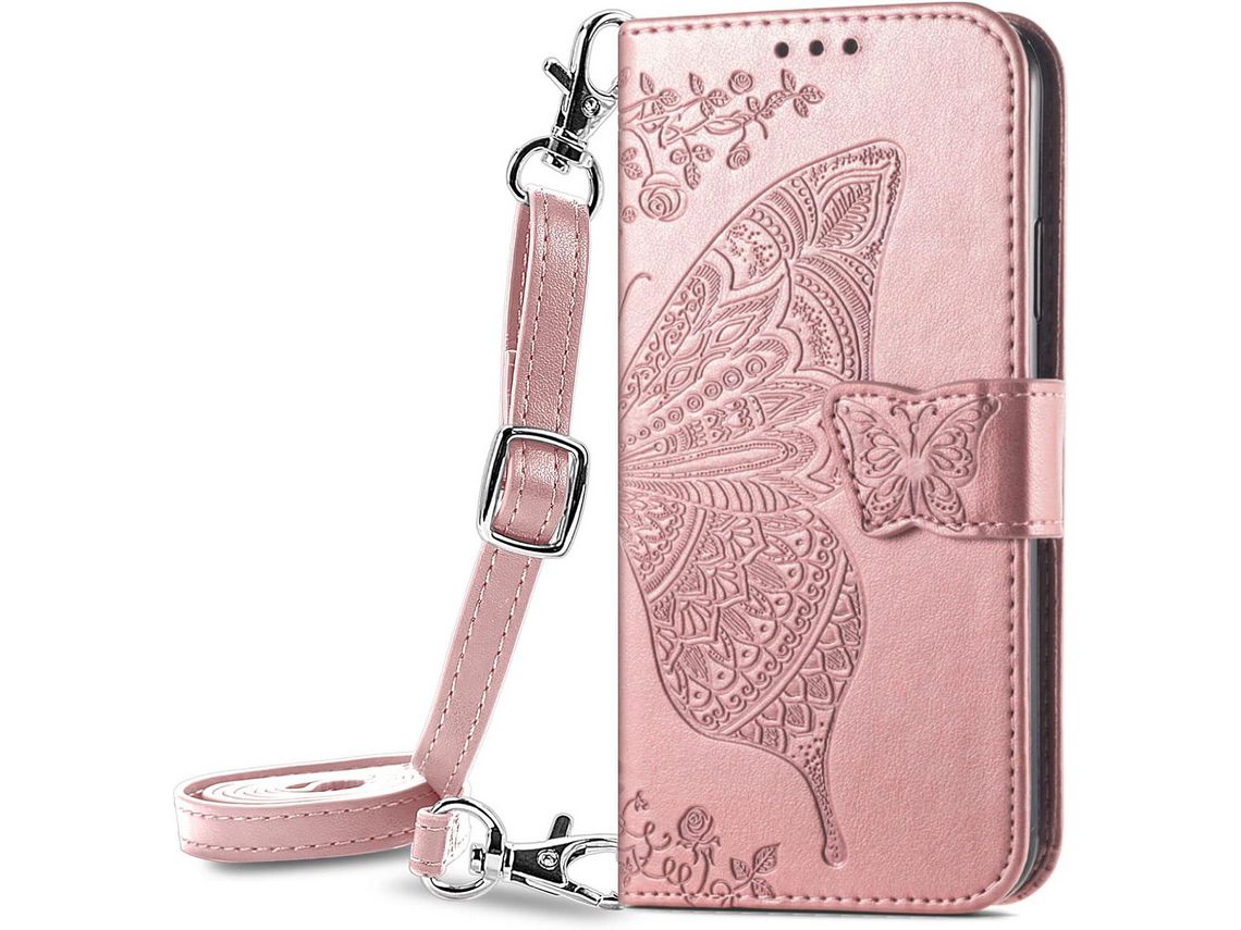 Capa Fólio para Samsung Galaxy A81 HONGWE. Pele Magnética Castanho