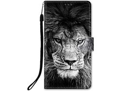 Capa Fólio para Huawei P Smart+ HONGWE. Magnética com Porta-Cartões Castanho