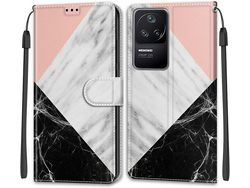 Capa para Xiaomi K40S HONGWE. com Porta-Cartões Castanho