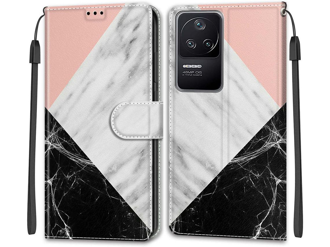 Capa para Xiaomi K40S HONGWE. com Porta-Cartões Castanho