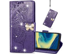 Capa Fólio para Samsung Galaxy A10 HONGWE. Magnética Castanho