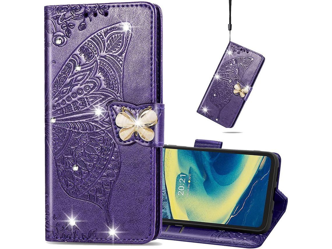 Capa Fólio para Samsung Galaxy A10 HONGWE. Magnética Castanho