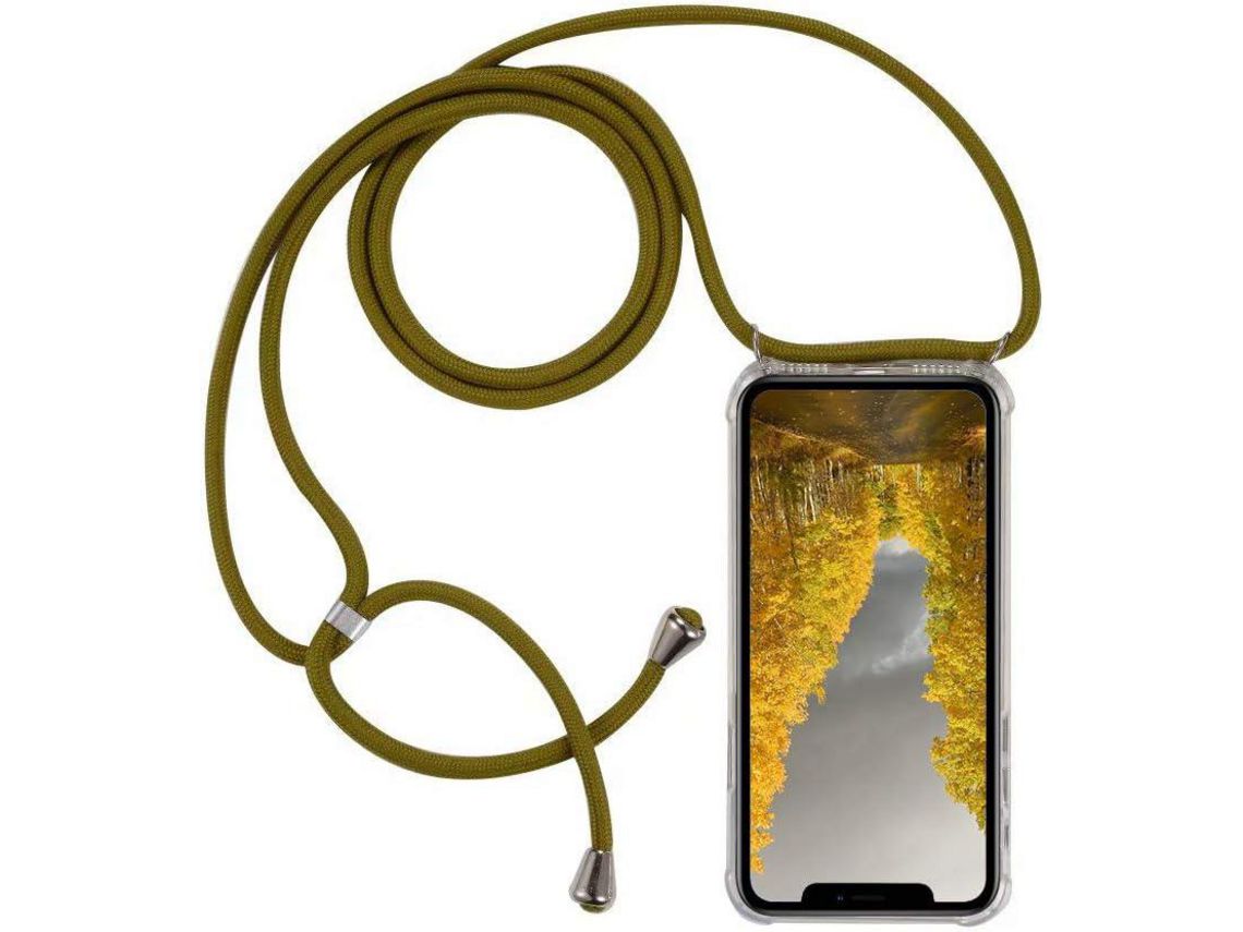 Capa com Cordão para iPhone 6 Plus/6 s HONGWE. Silicone Transparente