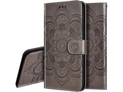 Capa Fólio para Xiaomi Mi 8 Lite HONGWE. Magnética com Porta-Cartões Castanho