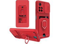 Capa com Cordão para Huawei Nova HONGWE. Textura Macia Anti-Choque com Porta-Cartões com Anel de Suporte