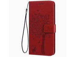 Capa Fólio para Samsung HONGWE. com Porta-Cartões Castanho