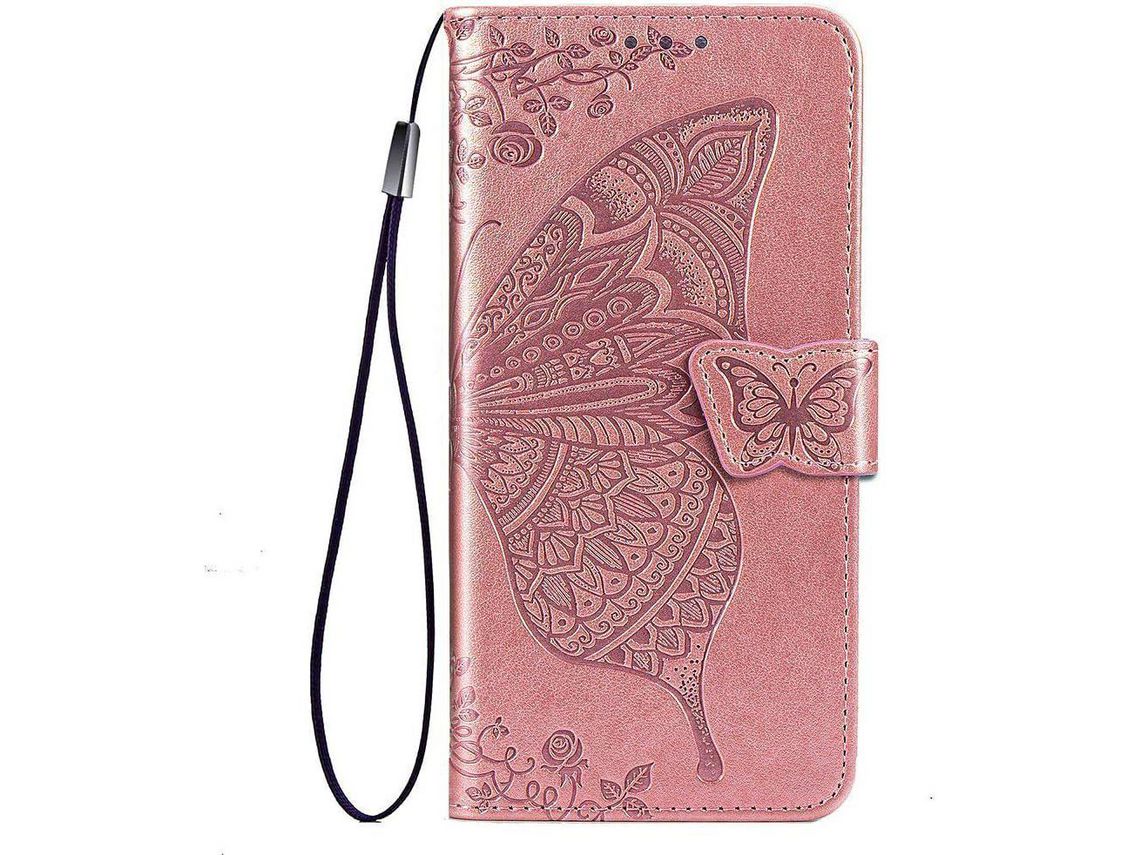 Capa Fólio para Samsung HONGWE. com Porta-Cartões Castanho