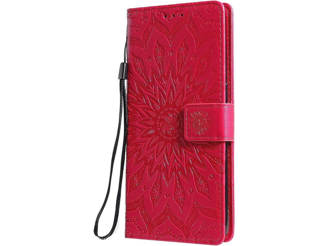 Capa Fólio para Samsung Galaxy A01 HONGWE. Castanho