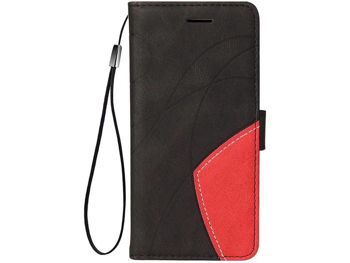 Capa Fólio para Xiaomi Redmi 12C, Redmi 11A Ultra HONGWE. com Porta-Cartões Castanho