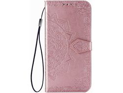 Capa para Samsung Galaxy A82 5G HONGWE. Pele Sintética Anti-Choque Magnética com Porta-Cartões Castanho