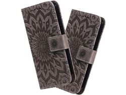 Capa Fólio para Samsung Galaxy A21 HONGWE. Pele Sintética Magnética Castanho