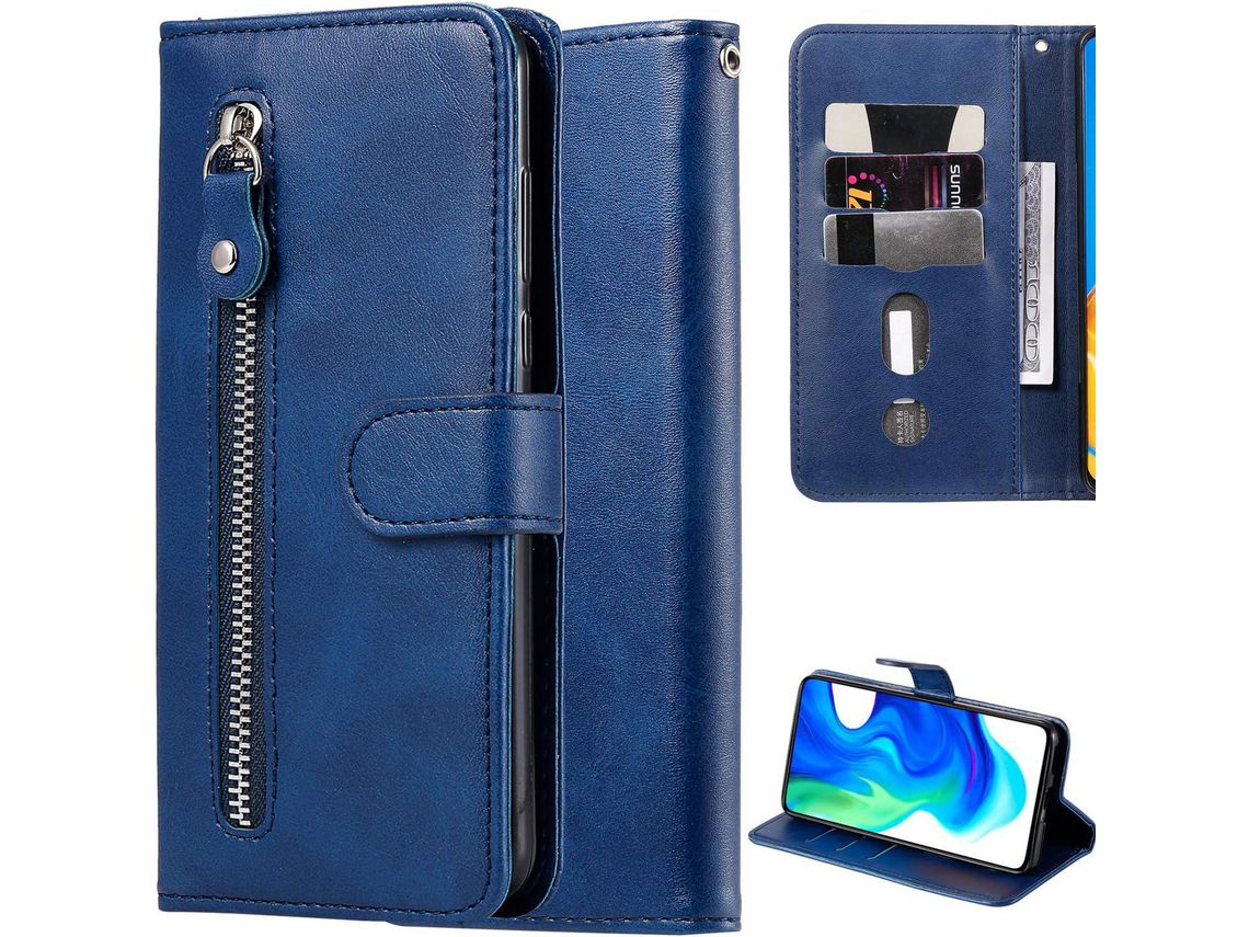Capa Fólio para Xiaomi Poco X4 HONGWE. Magnética Castanho