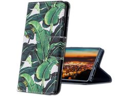 Capa Fólio para Huawei P Smart+ HONGWE. Pele Sintética Premium Castanho