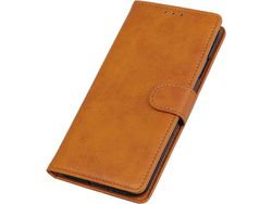 Capa Fólio para Xiaomi Redmi A1 HONGWE. Anti-Choque com Porta-Cartões Castanho