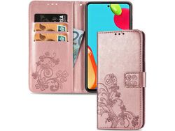 Capa Fólio para Samsung Galaxy A72 5G/A72 HONGWE. Pele Magnética Castanho