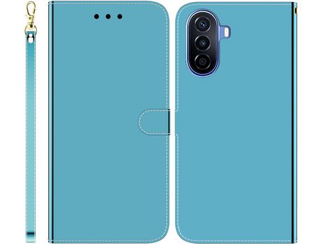 Capa para Huawei Nova Plus, Nova Y70 HONGWE. Pele Sintética com Porta-Cartões Premium Castanho