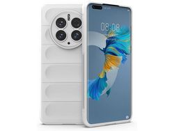 Capa para Huawei Mate 50 Pro HONGWE. Silicone Textura Macia Anti-Choque Cinzento