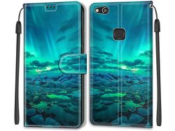 Capa para Huawei P10 Lite HONGWE. Anti-Choque com Porta-Cartões Castanho