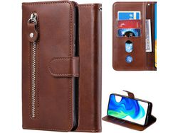 Capa Fólio para Samsung Galaxy J4 HONGWE. Pele Sintética Magnética Castanho
