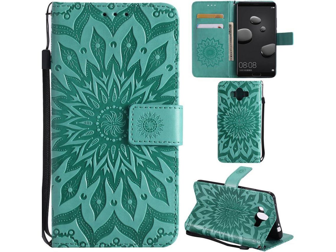 Capa Fólio para Huawei Mate 10 HONGWE. com Porta-Cartões Multicor