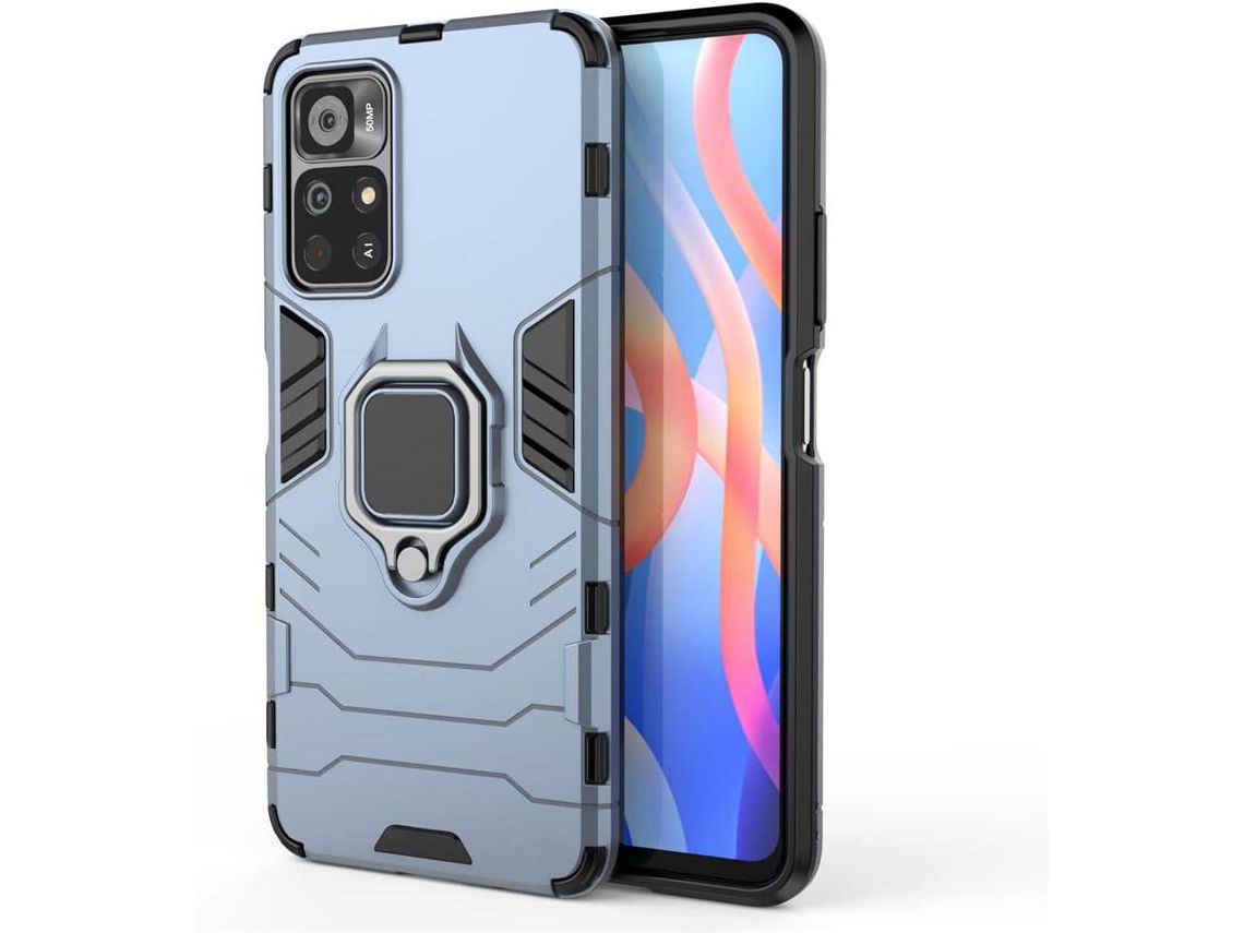 Capa para Huawei Nova 9, Nova Pro HONGWE. Anti-Choque com Anel de Suporte Azul