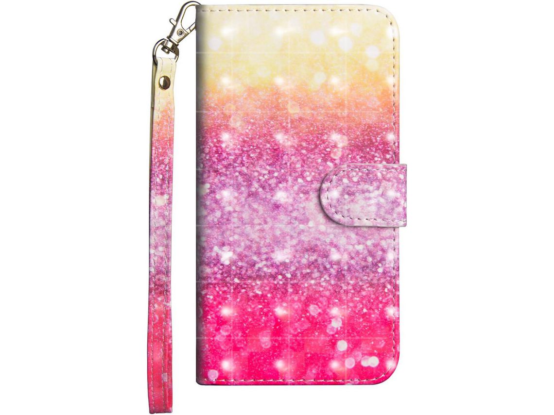 Capa Fólio para Samsung HONGWE. com Porta-Cartões Castanho