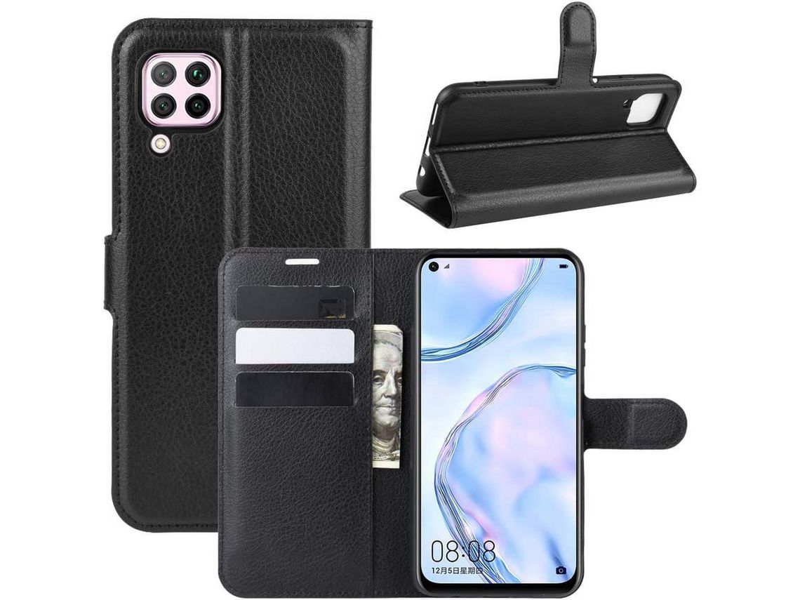 Capa Fólio para Huawei Nova HONGWE. Anti-Choque Preto