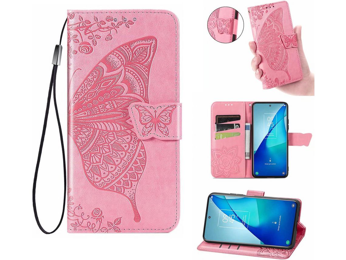 Capa Fólio para Xiaomi Redmi A1, Redmi A2 HONGWE. com Porta-Cartões Castanho