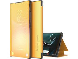 Capa Fólio para Huawei Mate 20 Pro HONGWE. Anti-Choque Magnética Laranja