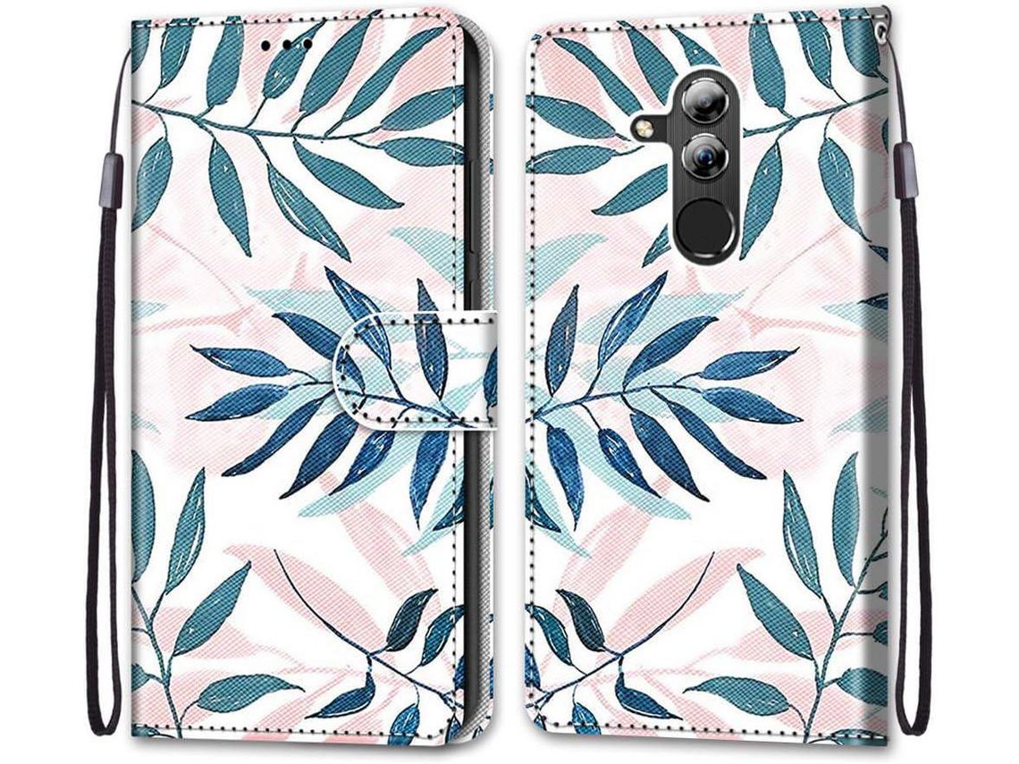 Capa Fólio para Huawei Mate 20 Lite HONGWE. Pele Sintética com Porta-Cartões Multicor