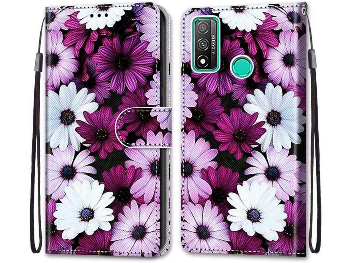 Capa Fólio para Huawei P Smart 2020 HONGWE. Anti-Choque Castanho